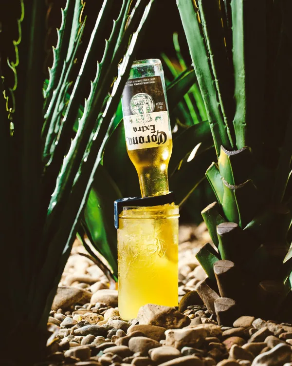 The Bulldog margarita: an upside-down Corona in the margarita
